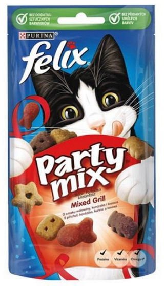 FELIX PARTY MIX pre mačky Mixed grill 8 x 60g