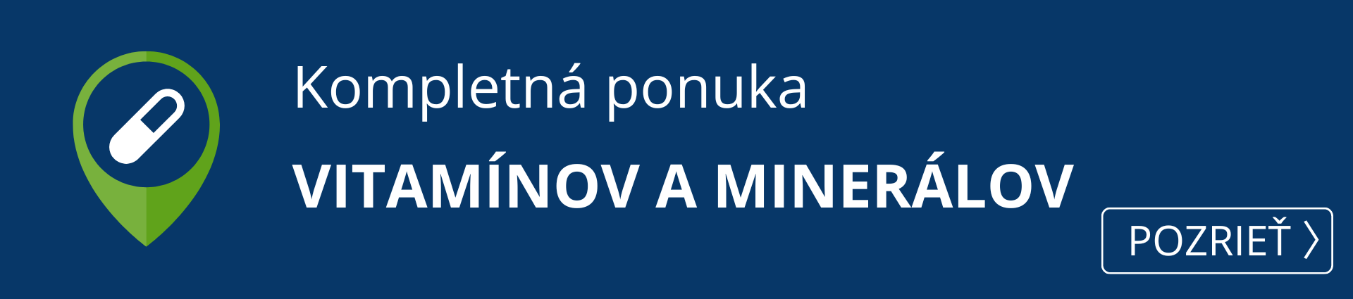 Kompletná ponuka vitamínov a minerálov