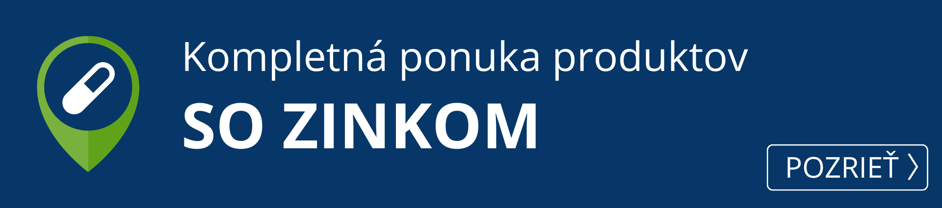 Kompletná ponuka produktov so zinkom