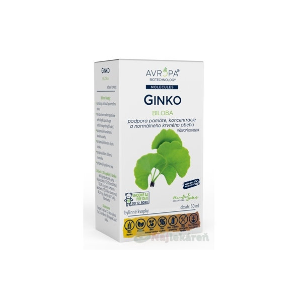 AVROPA GINKO BILOBA BYLINNE KVAPKY 50ML