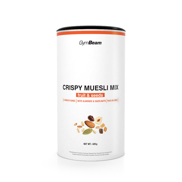 Crispy Muesli Mix - GymBeam, čokoláda oriešky, 420g