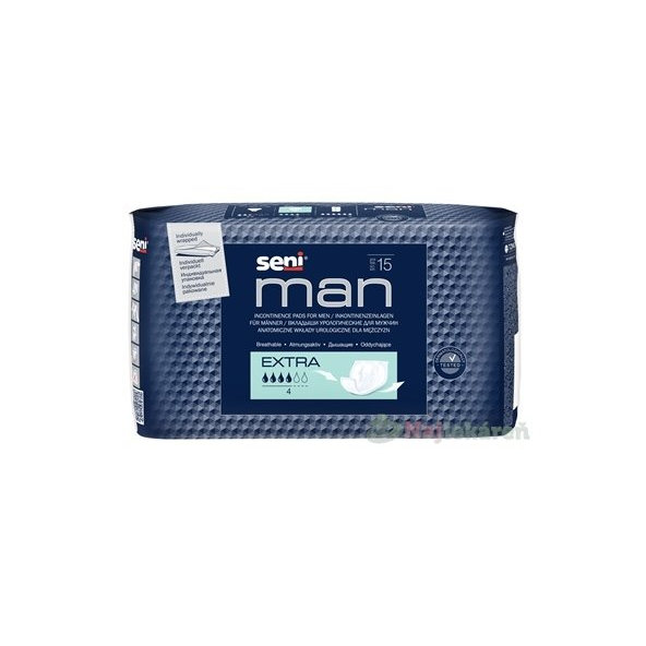 SENI MAN Extra vložky urologické pre mužov, savosť 450 ml, 1x15 ks