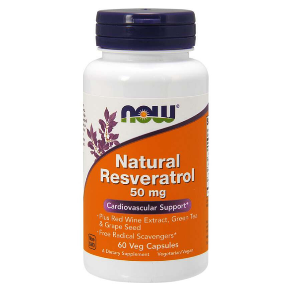 Natural Resveratrol - NOW Foods, 60cps