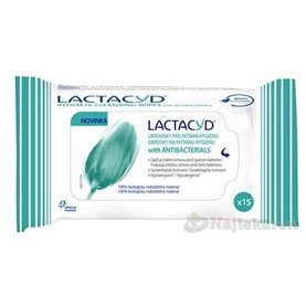 LACTACYD with ANTIBACTERIALS obrúsky na intímnu hygienu 15ks