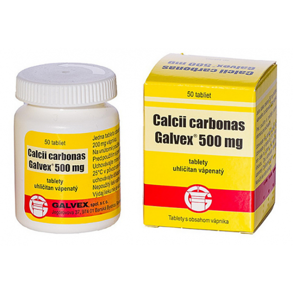 Galvex Kalciové tablety 500 mg tbl 1x500 ks
