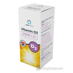 ADAMPharm Vitamín D3 2000 I.U. cps 1x60 ks