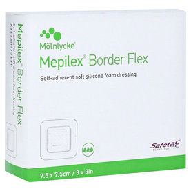 Mepilex Border Flex 7,5x7,5 cm, samolepivé krytie z mäkkého penového silikónu 1x5 ks