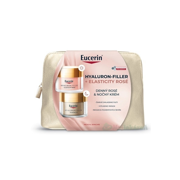 Eucerin Kazeta HYALURON-FILLER+ELASTICITY ROSÉ denný + nočný krém 2x50ml