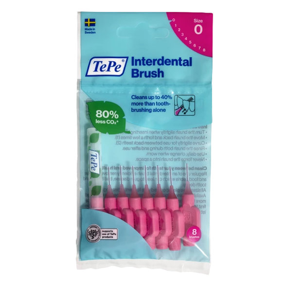 TePe Originál medzizubné kefky na dentálnu starostlivosť 0,4 mm, 8ks (ružové)