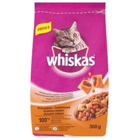 WHISKAS Adult cat granule pre mačky s kuracím mäsom 300g