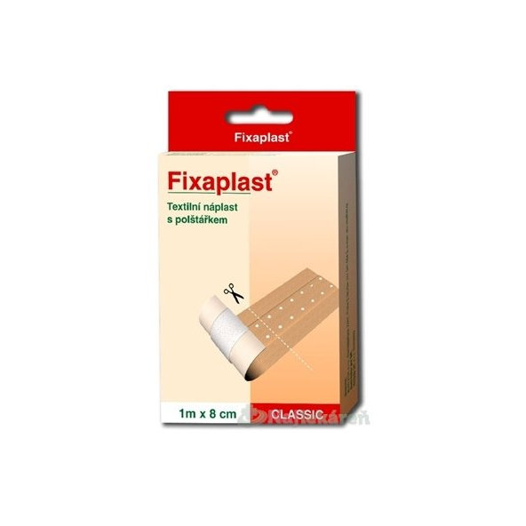 FIXAplast CLASSIC náplasť textilná s vankúšikom (1mx8cm)  1ks