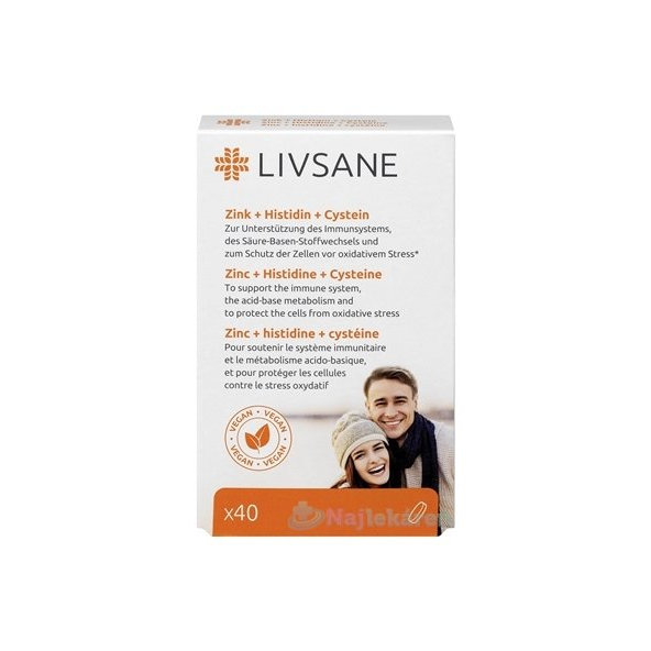Livsane Zinok + Histidin + Cystein 40 tbl