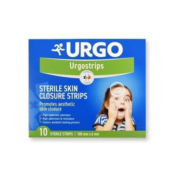 URGO Urgostrips STERILE SKIN CLOSURE STRIPS sterilné samolepiace chirurgické stehy (100mmx6mm) 10ks