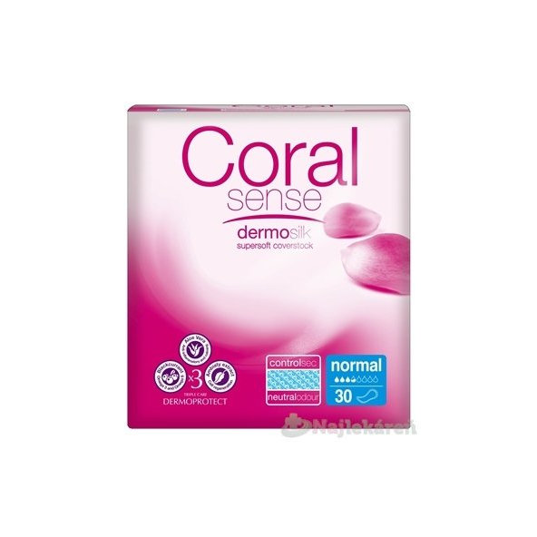 Coral Sense Normal vložky inkontinenčné, pre ženy, 25cm, 30ks