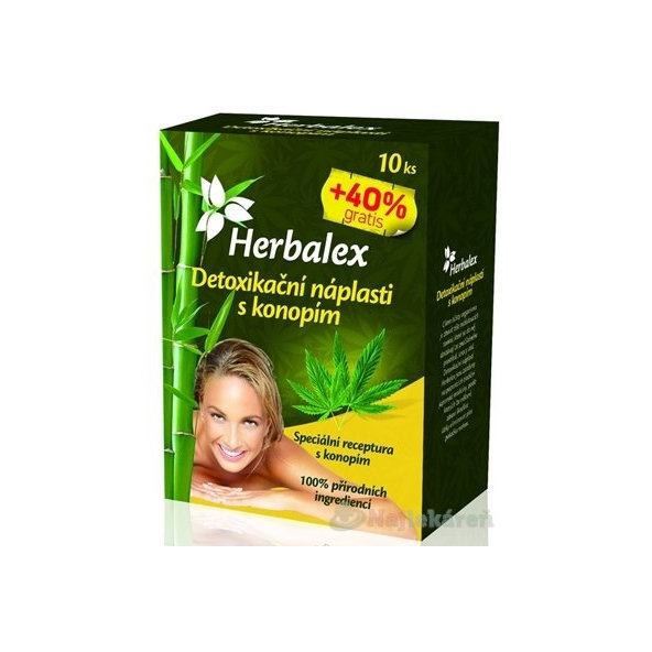 Herbalex Detoxikačné náplasti s konopou na detoxikáciu organizmu 14 ks