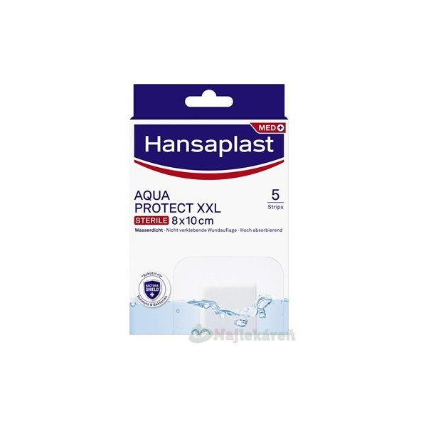 Hansaplast AQUAPROTECT XXL vodotesná náplasť (8x10 cm), 5ks