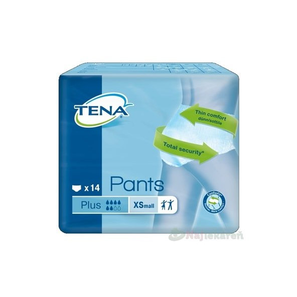 TENA Pants Plus XS naťahovacie inkontinenčné nohavičky 14ks