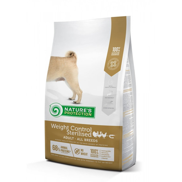 Natures Protection dog adult weight control sterilised poultry with krill all breeds 4kg