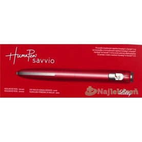 HumaPen Savvio, inzulínové pero červené pre 3ml náplne, 1ks