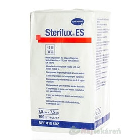 STERILUX ES kompres nesterilný so založenými okrajmi, (7,5cmx7,5cm)  100ks