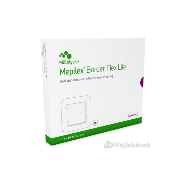 Mepilex Border Flex Lite, samolepivé krytie (15x15 cm), 5ks
