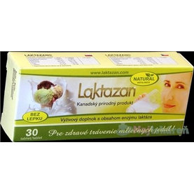 LAKTAZAN tablety,  enzým laktáza s príchuťou mäty 30 tbl