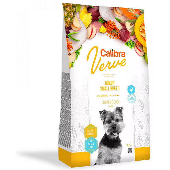 Calibra Dog Verve GF Junior Small Chicken & Duck 1,2kg