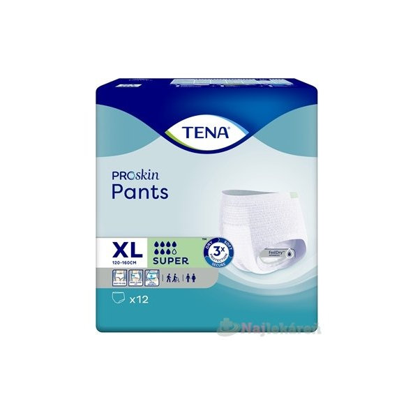 TENA Pants Super, inkontinenčné nohavičky (veľ. XL), 12 ks