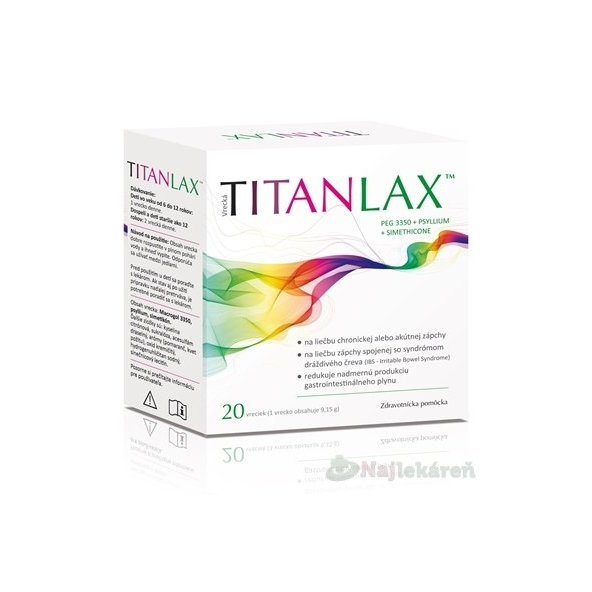 TITANLAX, prášok na liečbu zápchy, 20x9,15 g