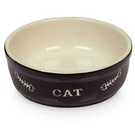 Keramická miska pre mačky "Cat" 240ml Ø13,5cm čierna