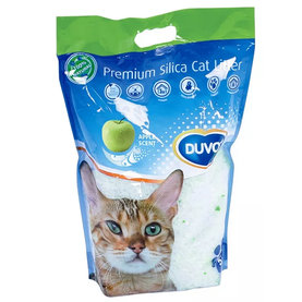 Podstielka DUVO+ pre mačky Premium silikátová jablko 5 L