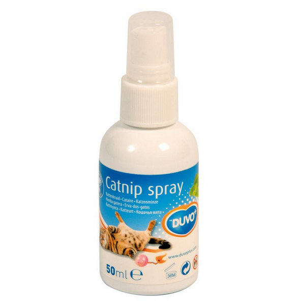 Spray Catnip DUVO+ stimulačný sprej na podporu hrania mačiek 50ml