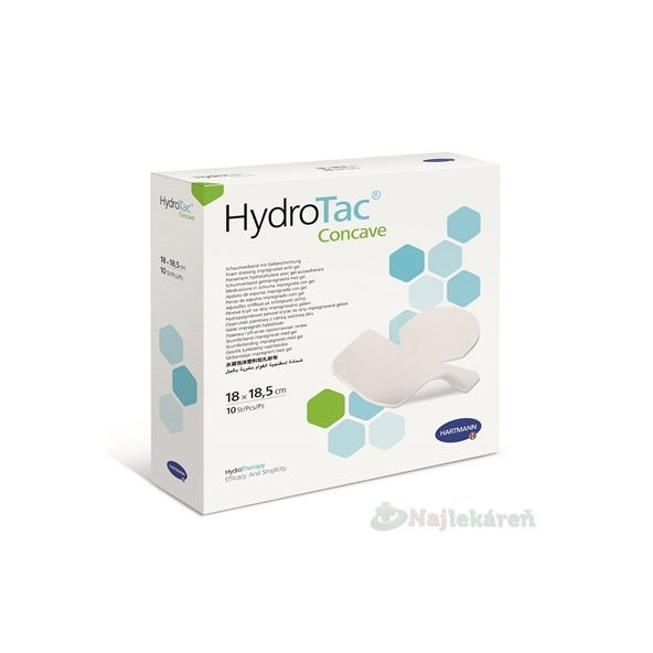 HydroTac concave - krytie na rany penové hydropol.impregnované gélom (18x18,5cm) 10ks