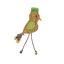 Korkový vtáčik s catnipom zelený hračka 21cm