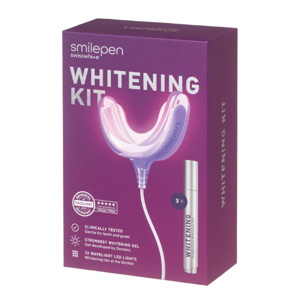Smilepen Whitening Kit, sada na bielenie zubov s LED akcelerátorom