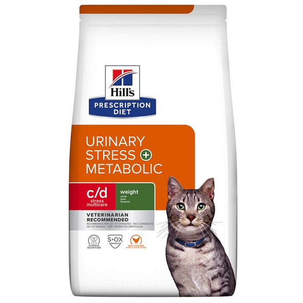HILLS PD Feline c/d Urinary Stress + Metabolic granule pre mačky 3kg