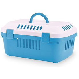 Prepravný box pre hlodavce, králiky, fretky či malé mačky "Discovery Compact" modrá 48,5x33x23cm