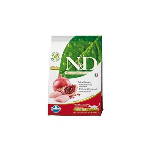 Farmina N&D cat PRIME (GF) adult, neutered, chicken & pomegranate 10kg
