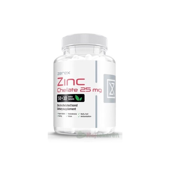 Zerex Zinok chelát 25 mg 60tbl