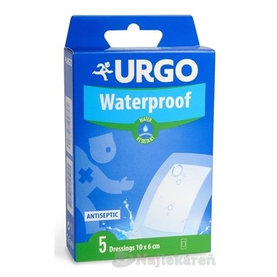 URGO Waterproof náplasť antiseptická, vodeodolná, priehľadná, (10x6cm) 5ks