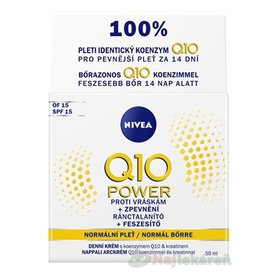 NIVEA Spevňujúci denný krém Q10 POWER  SPF15 proti vráskam, normálna pleť 50 ml