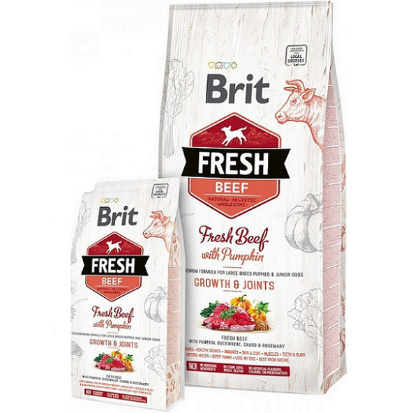 BRIT Fresh Puppy Large hovädzie s tekvicou 12kg