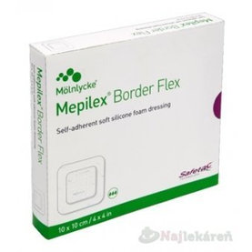 Mepilex Border Flex samolepivé krytie s mäkkým silikónom, oválne 13x16cm, 5ks