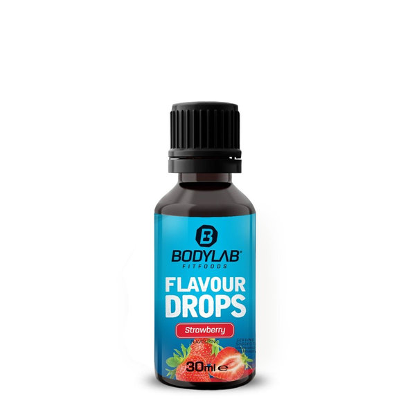 Flavour Drops - Bodylab24, jahoda, 30ml