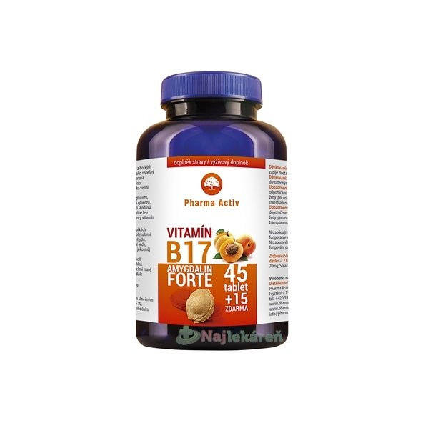 Pharma Activ Amygdalin Forte Vitamín B17 45 +15 tabliet