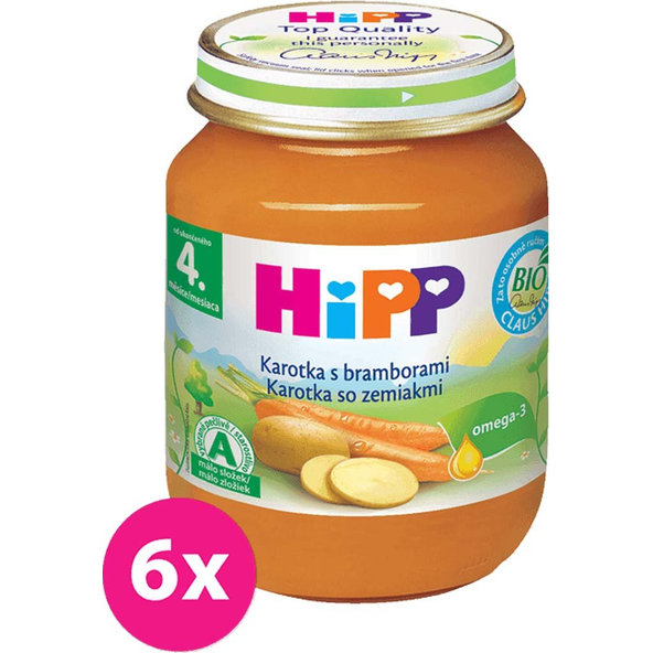 6x HiPP BIO Mrkva so zemiakmi (125 g) - zeleninový príkrm