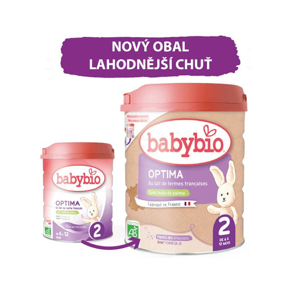 BABYBIO OPTIMA 2 dojčenské bio mlieko (800 g)