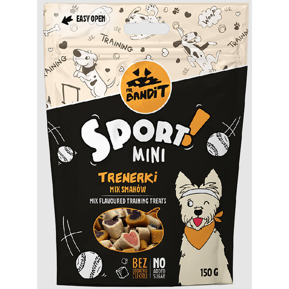 Mr. Bandit sport mini mix flavour training treats - maškrta pre psy 150g