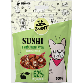 Mr. Bandit sushi rabbit with fish - maškrta pre psy 500g