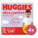 4x HUGGIES® Plienky jednorázové Ultra Comfort Mega 5 (11-25 kg) 58 ks